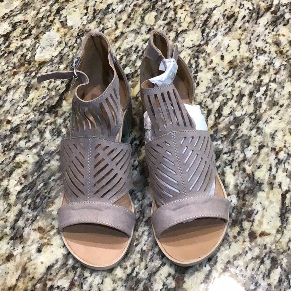 New in box, Qupid heeled sandals